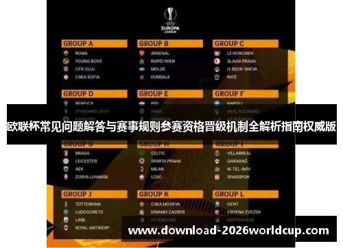欧联杯常见问题解答与赛事规则参赛资格晋级机制全解析指南权威版 欧联杯常见问题解答与赛事规则参赛资格晋级机制全解析指南权威版